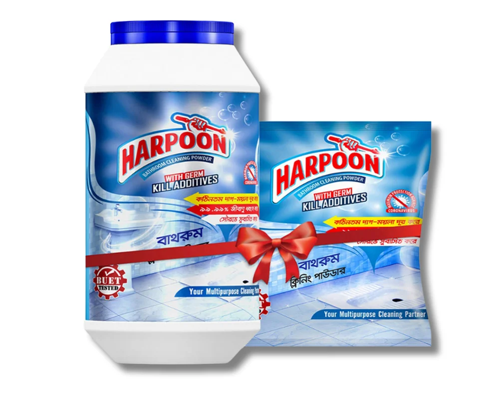 Harpoon Bathroom Cleaning Powder 400gm (Buy 1 Get 200gm Free) – Powerful Multi-Surface Cleaner
