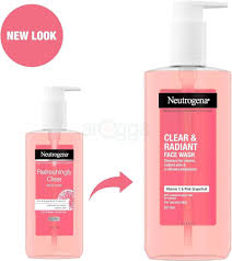 Neutrogena Clear & Radiant Face Wash with Vitamin C + 0.5% Salicylic Acid – 200ml | Brightening Acne Care | Nustrat Store