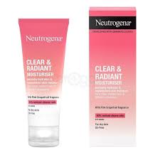 Neutrogena Clear & Radiant Oil Free Moisturiser with Pink Grapefruit Fragrance – 50ml | Hydrating Glow Cream | Nustrat Store
